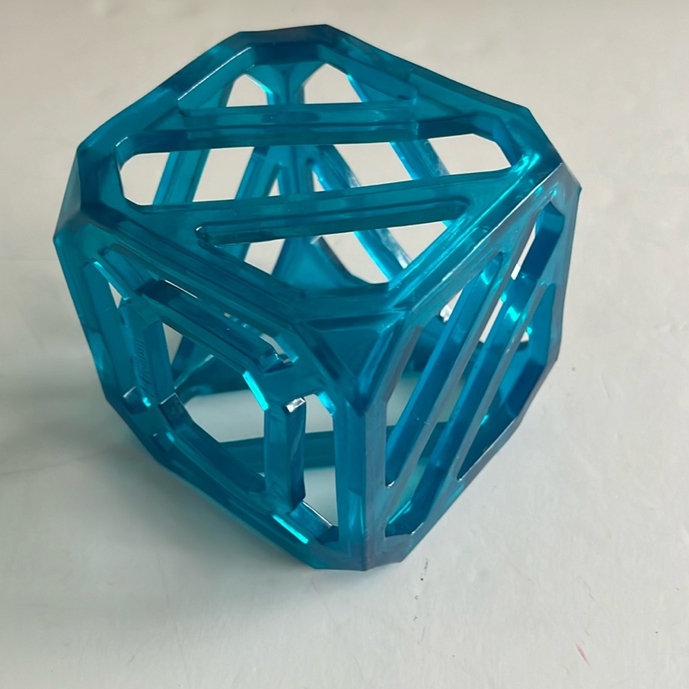 Blue Open Weave Rubber Cube